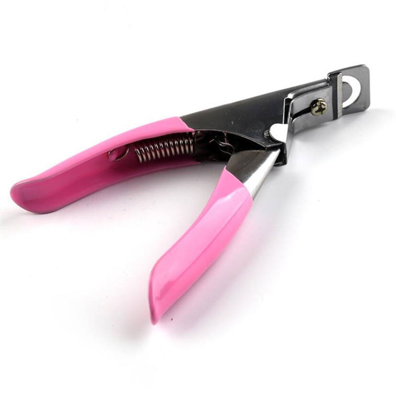 Professzionális Nail Art Clipper Speciális U-szó Hamis tippek Élvágók Manikűr Színes, rozsdamentes acél körömdíszítő eszközök