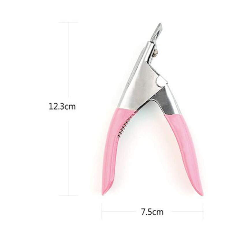 Professzionális Nail Art Clipper Speciális U-szó Hamis tippek Élvágók Manikűr Színes, rozsdamentes acél körömdíszítő eszközök
