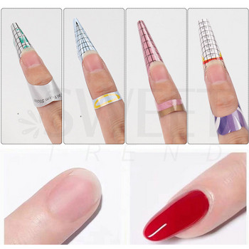 1 ролка Съвети за френски ноктопластики Акрилен UV гел за нокти Стикер Builder Extension Guide Шаблон за къдрици Инструменти за шаблони за маникюр BENCS