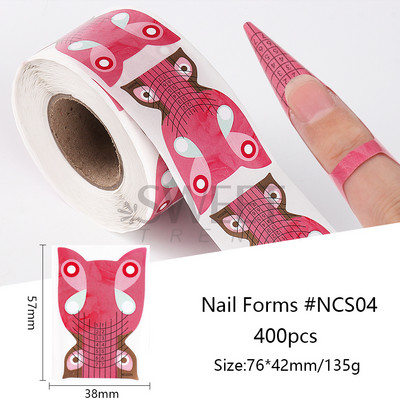 1 rolă Sfaturi pentru forma de artă a unghiilor franceză Acrilic UV Gel de unghii Autocolant pentru constructor Ghid de extensie Curl Stencil Manichiură Stencil Tools BENCS