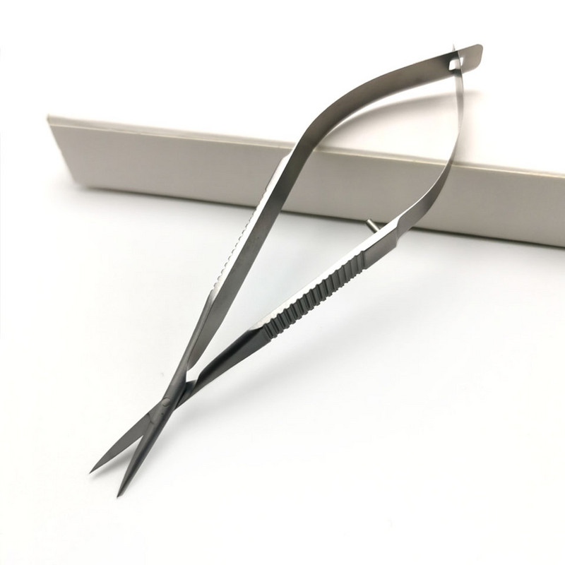 HYTOOS Škare od nehrđajućeg čelika Squeeze Ravne Škare za zanoktice Rezač mrtve kože Otvorene oči Mikroškare Alati za manikuru 12 cm