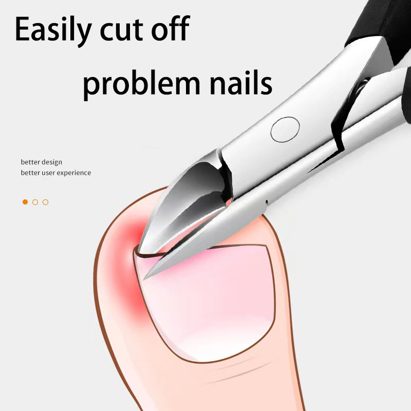 Oštre zakrivljene škare za nokte od nehrđajućeg čelika Njega urasle pedikure Kliješta za manikuru Alati Rezači za nokte Klješta