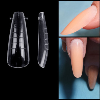 Dual Nail Forms Poly UV Gel Finger Quick Building Extension Mold Art Almond Fake Nail Upper Forms Διακόσμηση