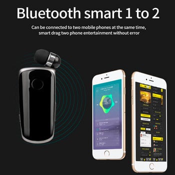 K39 Ασύρματο ακουστικό Bluetooth Ακουστικά με μικρόφωνο CSR Chip In-Ear Δόνηση ειδοποίησης φορέματος Κλιπ Hands Free Ακουστικά
