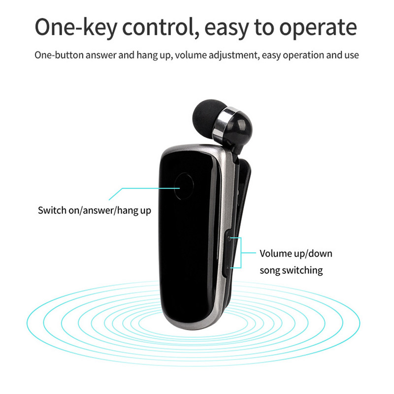 K39 bežične Bluetooth slušalice za slušalice s mikrofonom CSR čip Vibrirajuće upozorenje za uši Slušalice za nošenje bez upotrebe ruku