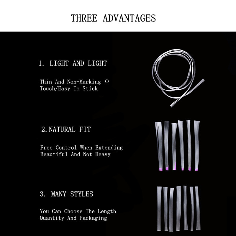 Sfaturi de extensie din fibră de sticlă pentru unghii Mătase nețesute Gel UV pentru unghii franceză Fibră de construcție Manichiură Artă Forme pentru unghii Hârtie de extensie pentru salon