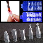 120 vnt. / Dėžutė polių nagų želė statybinė forma netikrų nagų antgaliai pelėsių manikiūro priauginimo gelio salonas „pasidaryk pats“ viršutinės formos dvigubos formos