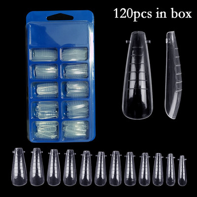 120 vnt. / Dėžutė polių nagų želė statybinė forma netikrų nagų antgaliai pelėsių manikiūro priauginimo gelio salonas „pasidaryk pats“ viršutinės formos dvigubos formos