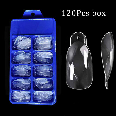 120 vnt. / Dėžutė polių nagų želė statybinė forma netikrų nagų antgaliai pelėsių manikiūro priauginimo gelio salonas „pasidaryk pats“ viršutinės formos dvigubos formos