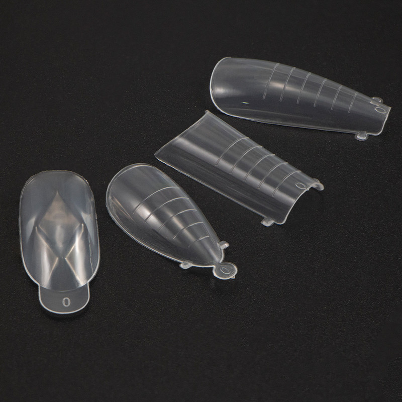 120 vnt. / Dėžutė polių nagų želė statybinė forma netikrų nagų antgaliai pelėsių manikiūro priauginimo gelio salonas „pasidaryk pats“ viršutinės formos dvigubos formos