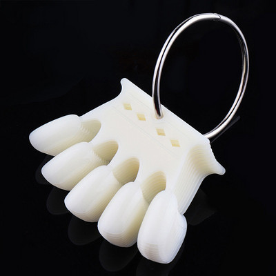 Umjetni savjeti za nokte Clear Nature Black Nail Art Practice Display Stalak Oval Fan Style Nail Swatch Gel Polish Stalak Savjeti za manikuru