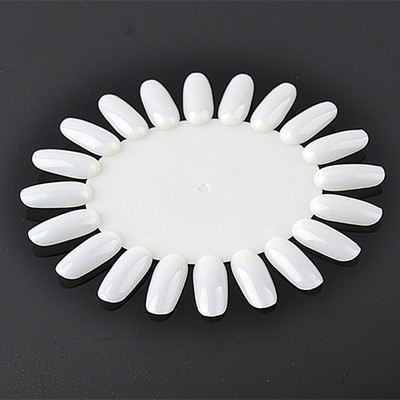 Umjetni savjeti za nokte Clear Nature Black Nail Art Practice Display Stalak Oval Fan Style Nail Swatch Gel Polish Stalak Savjeti za manikuru