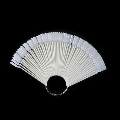 Umjetni savjeti za nokte Clear Nature Black Nail Art Practice Display Stalak Oval Fan Style Nail Swatch Gel Polish Stalak Savjeti za manikuru