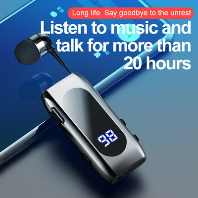 Trouvaille K55 Bluetooth 5.2 Ασύρματο Ακουστικό Καλώδιο Organizer Ακουστικά Wire Winder Ακουστικό Μονό κλιπ στη θήκη Lotus 2022 Νέο