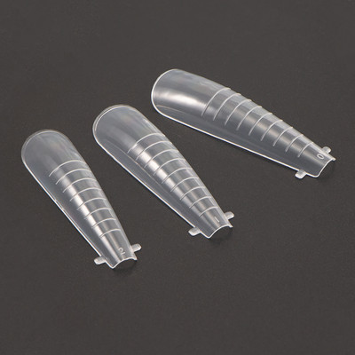 2023 NOU, 120 buc XXL, forme de unghii extra lungi, sicriu, sfaturi pentru unghii false, pentru constructii rapide, matrite cu gel pentru unghii, pentru constructii cu gel UV, forme de plastic.
