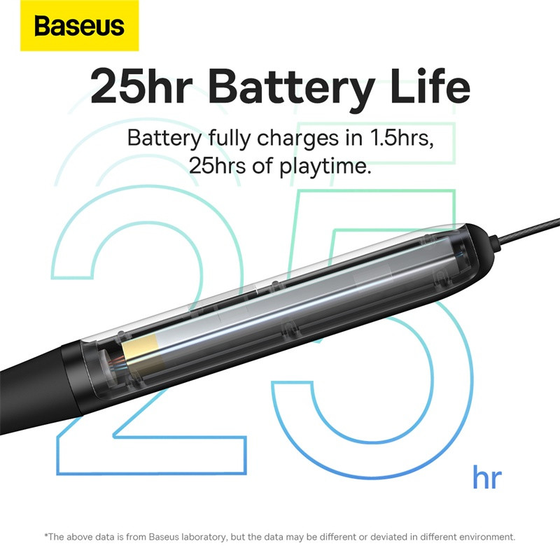 Baseus Bowie P1 kakla bezvadu Bluetooth 5.2 austiņas sporta skriešanas austiņas, ūdensizturīgas sporta austiņas, 25 h akumulatora darbības laiks