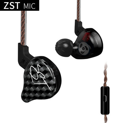KZ ZST 1BA+1DD In Earphone HiFi Hybrid Drive Bass Music Headset με καλώδιο 2PIN KZ EDX ZSN PRO ZSTX ZS10 ES4 ZSX