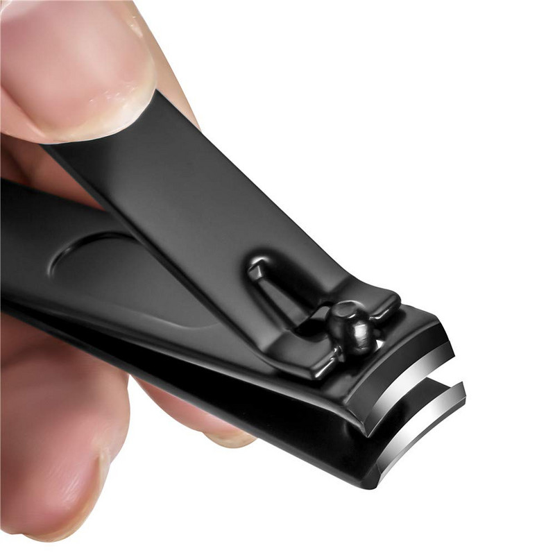 Nagų kirpimo mašinėlės rinkinys juodas nerūdijančio plieno rankų ir kojų nagų kirpimo mašinėlės aštrios nagų kirpimo priemonės Dovana vyrams ir moterims