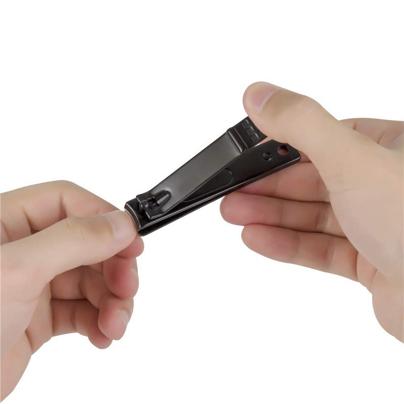 Nagų kirpimo mašinėlės rinkinys juodas nerūdijančio plieno rankų ir kojų nagų kirpimo mašinėlės aštrios nagų kirpimo priemonės Dovana vyrams ir moterims