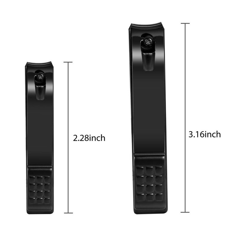 Nagų kirpimo mašinėlės rinkinys juodas nerūdijančio plieno rankų ir kojų nagų kirpimo mašinėlės aštrios nagų kirpimo priemonės Dovana vyrams ir moterims