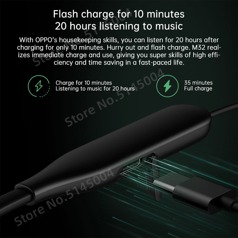 OPPO ENCO M32 TWS Ακουστικό Bluetooth 5.0 Ασύρματο ακουστικό 220mAh Μπαταρία AAC IP55 10mm Dynamic για OPPO RENO 7 PRO 7 SE