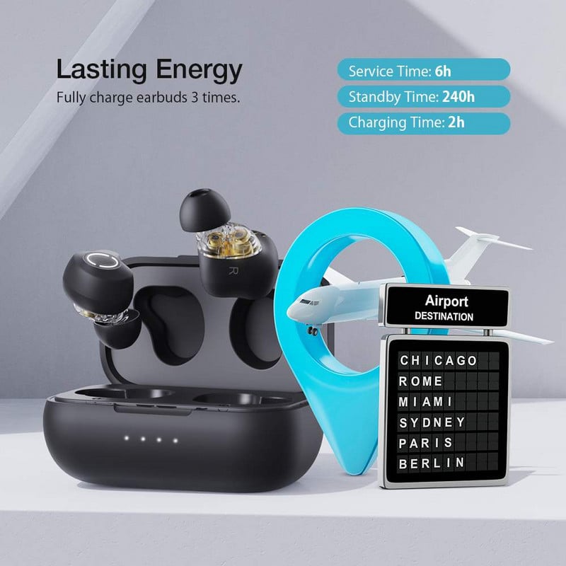 [Dual Dynamic] BlitzWolf BW-FYE13 TWS συμβατό με bluetooth 5.2 Ακουστικό QCC3040 APT Χαμηλή καθυστέρηση HiFi Stereo CVC HD κλήσεις IPX5