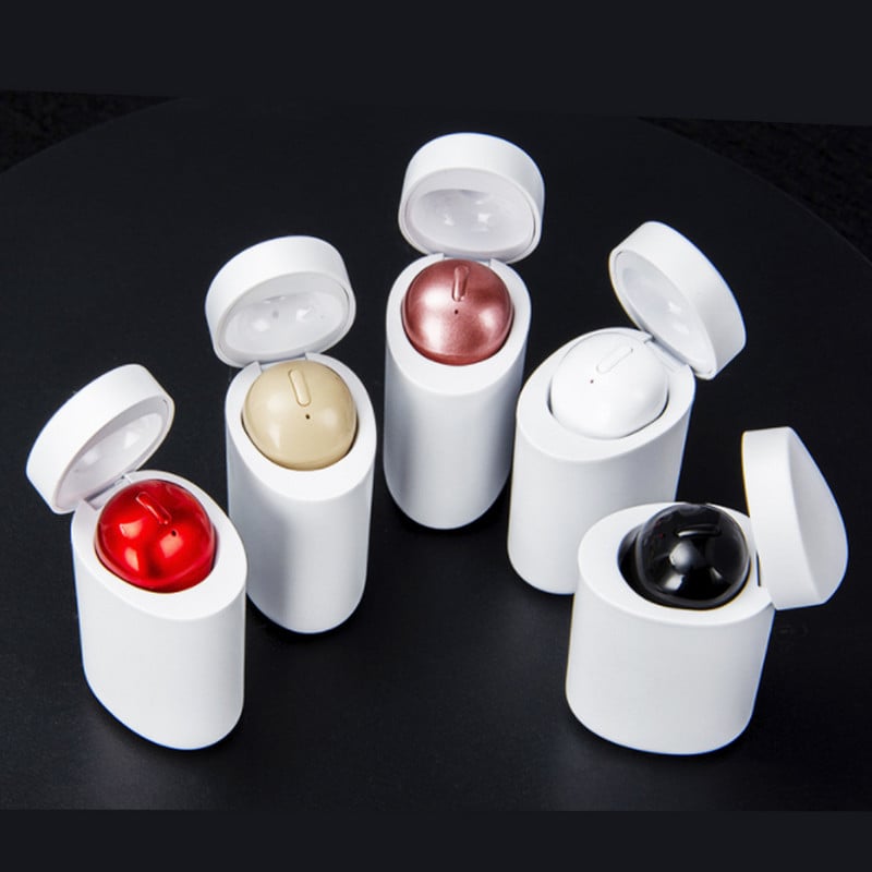 Mini Pods láthatatlan Bluetooth autós fülhallgató mikrofonnal/vízálló/nano méretű/egy gombos vezérlés/töltő tok/15 óra játékidő