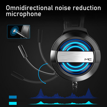 Ακουστικά MC Computer Headset E-sports Gaming Ακουστικά με μικρόφωνο Επαγγελματικά ενσύρματα ακουστικά για PS4 Stereo Over Ear Gamer Earphones