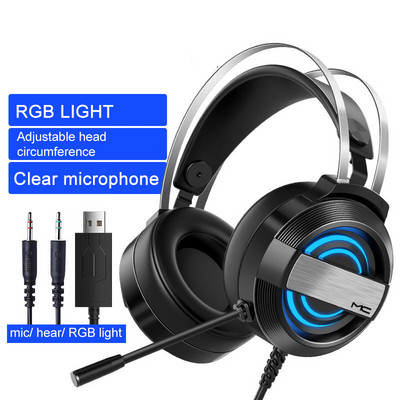 Herné slúchadlá MC pre počítač, e-športové herné slúchadlá s mikrofónom, profesionálne káblové slúchadlá pre PS4, stereo slúchadlá cez uši