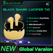 Black Shark Lucifer T10 BS-T10 Ture Wireless Earbuds 45ms Ultra Low Latency 10mm Πρόγραμμα οδήγησης 24ωρο χρόνο αναπαραγωγής