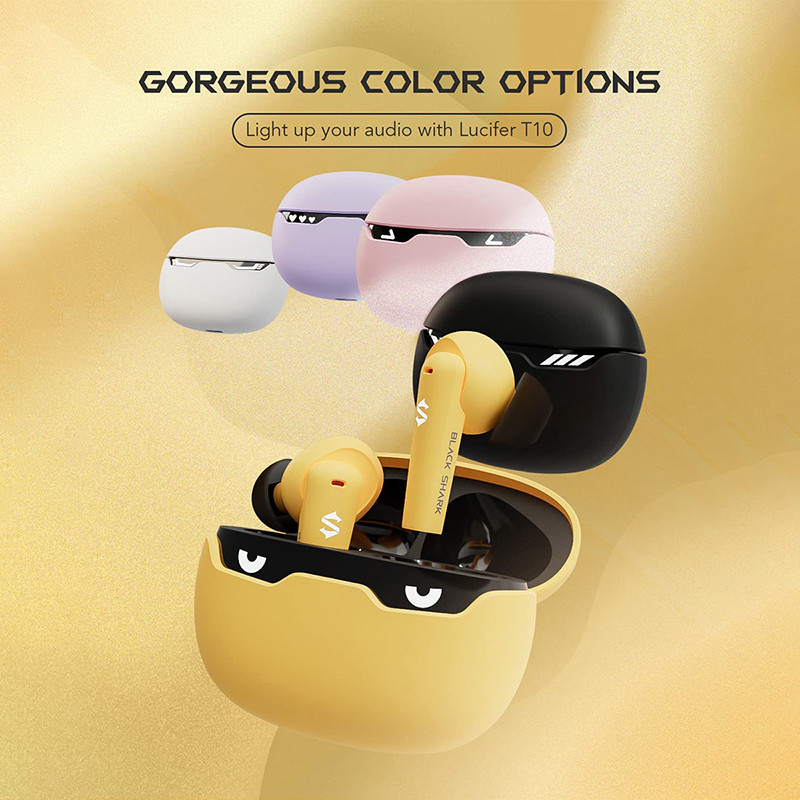 Black Shark Lucifer T10 BS-T10 Ture Wireless Earbuds 45ms Ultra Low Latency 10mm Πρόγραμμα οδήγησης 24ωρο χρόνο αναπαραγωγής