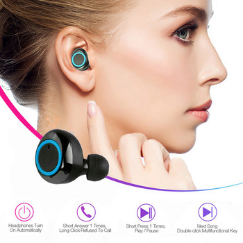 TWS Bluetooth Ακουστικά Ασύρματα ακουστικά 9D HiFi Stereo Headset with Mic 3000mAh Charging Box Sports Earbuds Δωρεάν αποστολή