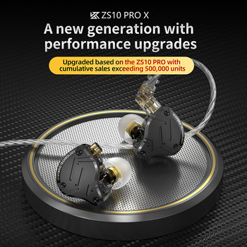 KZ ZS10 Pro X In Ear Ενσύρματα ακουστικά Μουσική Ακουστικά HiFi Οθόνη μπάσων Ακουστικά Αθλητικά Ακουστικά