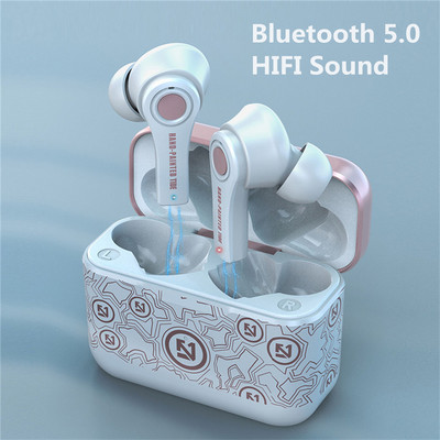 Ακουστικά TS-100 TWS Wireless Bluetooth 5.0 with Mic Charging Box Headphones 9D Gaming Headsets Sport Earbuds for Android PK i12