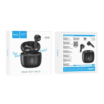 HOCO TWS Wireless Bluetooth Earphone 5.3 Intelligent Touch Control Wireless TWS Earphones 3D Stereo Sport Headset for iphone 14