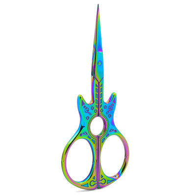 Odolné nerezové retro krajčírske nožnice v tvare gitary na nechty, šitie, vyšívanie, remeslo, krížikové stehy, DIY nástroje