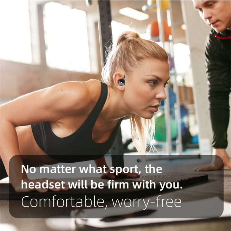 Bežične sportske slušalice s provodljivošću zraka Bluetooth 5.3 slušalice HiFi Bass Open-Ear TWS slušalice za uši Slušalice za igranje s poništavanjem buke