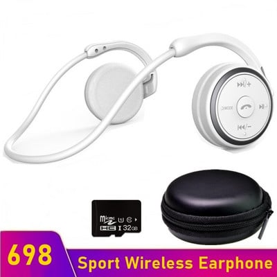 Tongdaytech 698 Bluetooth-съвместими спортни слушалки Водоустойчиви Fone Auriculares Безжични слушалки Поддържат TF Mp3 FM радио