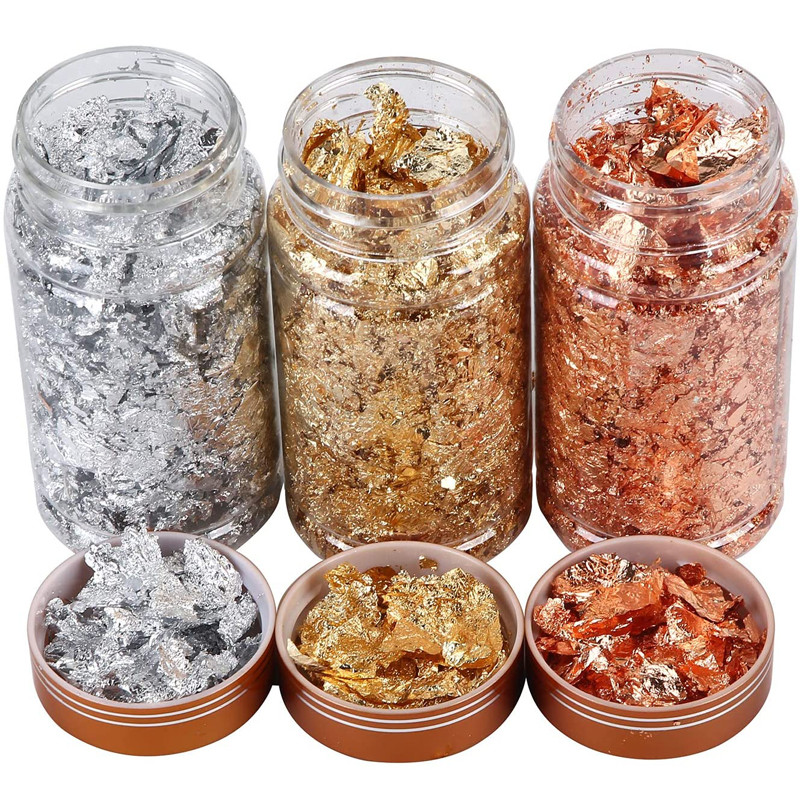 1 dėžutė Blizganti nagų dailės folija, popierinė makiažo papuošalai, netaisyklingi blizgūs folijos lapai, auksiniai dribsniai, nagai, „pasidaryk pats“ lipdukai manikiūro dekoracijos