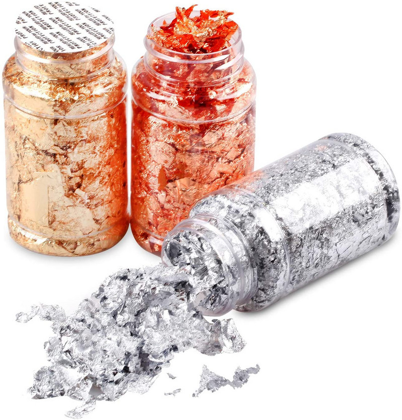 1 dėžutė Blizganti nagų dailės folija, popierinė makiažo papuošalai, netaisyklingi blizgūs folijos lapai, auksiniai dribsniai, nagai, „pasidaryk pats“ lipdukai manikiūro dekoracijos