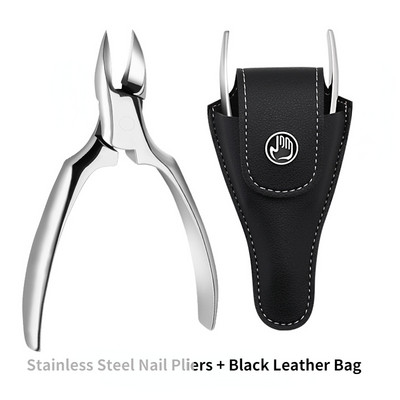 Profesionalne škare za nokte od nehrđajućeg čelika za muškarce Srebrna kliješta za orlov nos Prikladna za debele tvrde nokte Klešta za utore za nokte