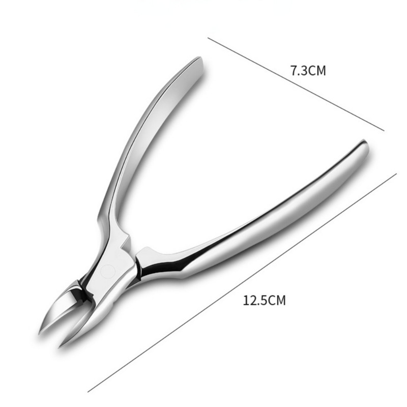 Profesionalne škare za nokte od nehrđajućeg čelika za muškarce Srebrna kliješta za orlov nos Prikladna za debele tvrde nokte Klešta za utore za nokte
