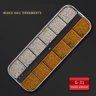 12 Grid Nails Art Accesorios AB Clear Rhinestones 3D mirdzoši dārgakmeņi Pearl DIY manikīra dekorēšanas nagu piederumi profesionāļiem