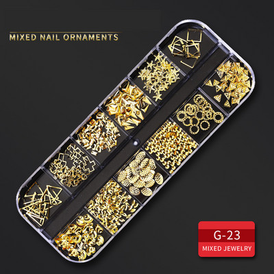 12 Grid Nails Art Accesorios AB Clear Rhinestones 3D mirdzoši dārgakmeņi Pearl DIY manikīra dekorēšanas nagu piederumi profesionāļiem