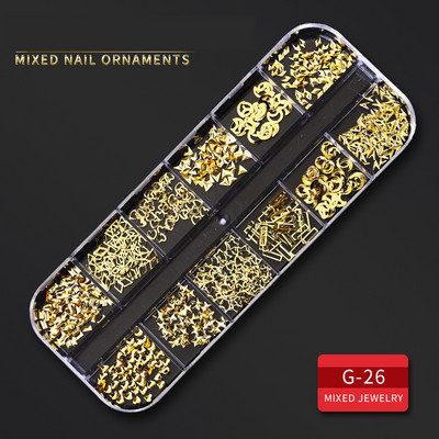 12 Grid Nails Art Accesorios AB Clear Rhinestones 3D mirdzoši dārgakmeņi Pearl DIY manikīra dekorēšanas nagu piederumi profesionāļiem