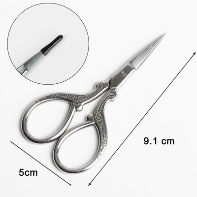 1db Retro Scissors Professzionális köröm lábujj kérges trimmer kézimunka hímző rozsdamentes acél szabó olló manikűr eszköz