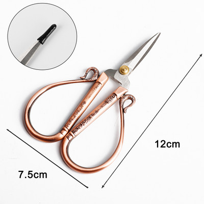 1db Retro Scissors Professzionális köröm lábujj kérges trimmer kézimunka hímző rozsdamentes acél szabó olló manikűr eszköz
