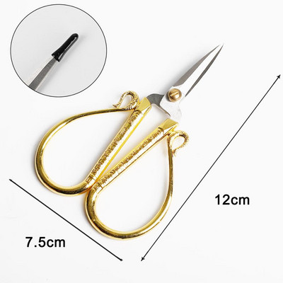 1db Retro Scissors Professzionális köröm lábujj kérges trimmer kézimunka hímző rozsdamentes acél szabó olló manikűr eszköz