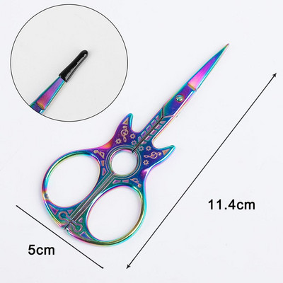 1db Retro Scissors Professzionális köröm lábujj kérges trimmer kézimunka hímző rozsdamentes acél szabó olló manikűr eszköz