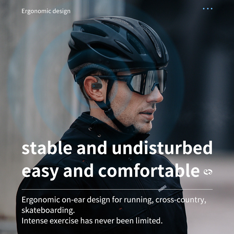 Kaulų laidumo ausinės X6 Bluetooth belaidės ausinės Realaus oro laidumo vandeniui atsparios sportinės vairavimo ausinės į ausį su mikrofonu